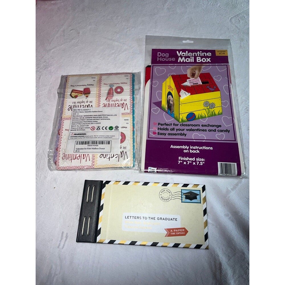 Letter to the grad & 2 valentines mail boxes
